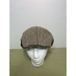 Goorin Bros Brown Newsboys Style Cap Houndstooth Preppy Old Money Wool